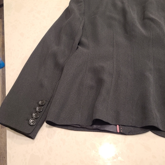 Ann Taylor Petites Business Blazer Jacket Shoulder Pads, Gray, 6P - Picture 16 of 16